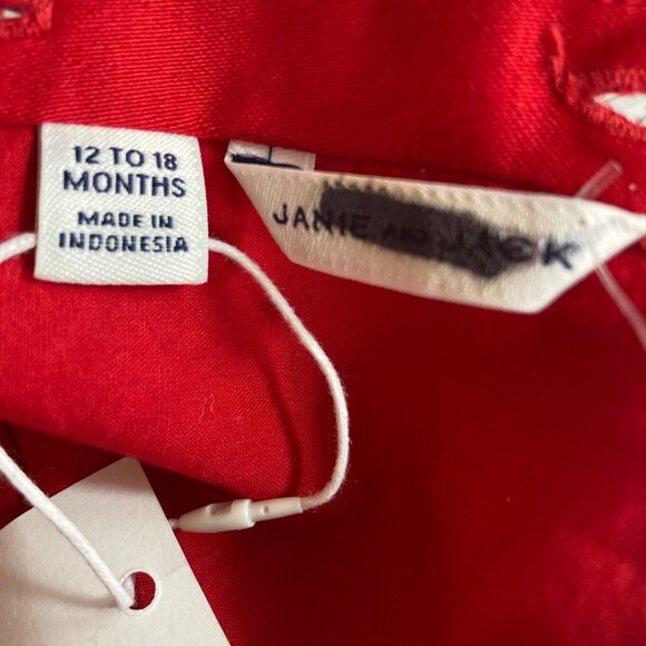 Janie and Jack Dress Girls 12 to 18 Months New Red Plaid Bows Holiday Two Piece - Picture 3 of 9